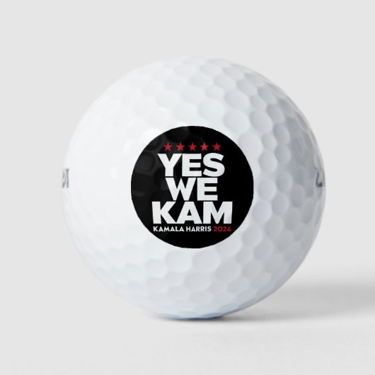 Kamala Harris Yes We Kam für US-Präsident 2024 Golfball (Vorderseite)