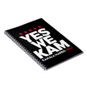 Kamala Harris Yes We Kam für US-Präsident 2024 Notizblock (Rechte Seite)