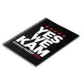 Kamala Harris Yes We Kam für US-Präsident 2024 Notizblock (Linke Seite)