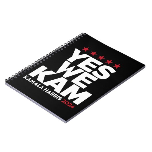 Kamala Harris Yes We Kam für US-Präsident 2024 Notizblock (Linke Seite)
