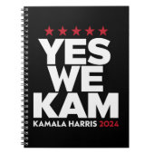 Kamala Harris Yes We Kam für US-Präsident 2024 Notizblock (Vorderseite)