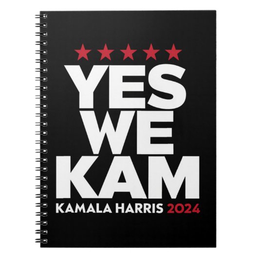 Kamala Harris Yes We Kam für US-Präsident 2024 Notizblock (Vorderseite)