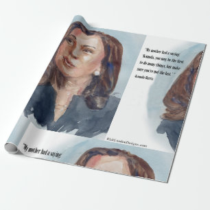 Kamala Harris & Zitat Geschenkpapier