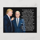 Kamala Harris Zitat während der VP-Debatte Postkarte (Vorderseite)