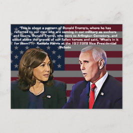 Kamala Harris Zitat während der VP-Debatte Postkarte