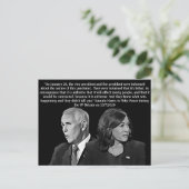 Kamala Harris Zitat während der VP-Debatte Postkarte (Stehend Vorderseite)