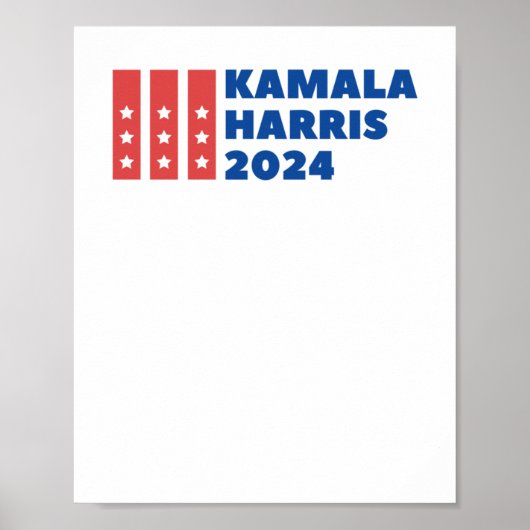 Kamala Harris zum Präsidenten - Abstimmung mit Blu Poster (Vorne)