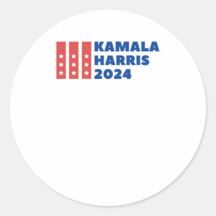 Kamala Harris zum Präsidenten - Abstimmung mit Blu Runder Aufkleber