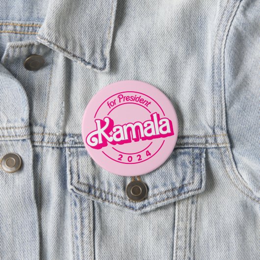 Kamala Harris zum Präsidenten in Rosa Button (Beispiel)