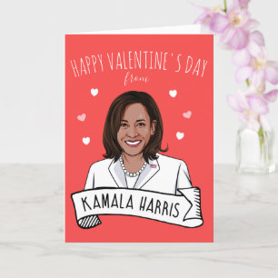 Kamala Harris zum Valentinstag Karte