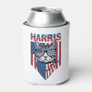 Kamala Harris zur Präsidentin 2024 Lustige Katze  Dosenkühler
