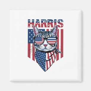 Kamala Harris zur Präsidentin 2024 Lustige Katze  Magnet