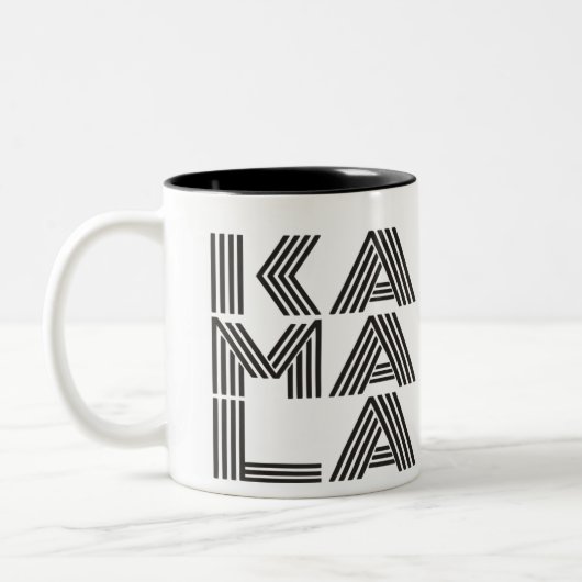 Kamala Harris Zweifarbige Tasse (Links)