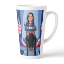 KAMALA HARRIS'S NIECE - JA, SIE KANN Tasse Latte