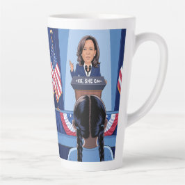 KAMALA HARRIS'S NIECE - JA, SIE KANN Tasse Latte