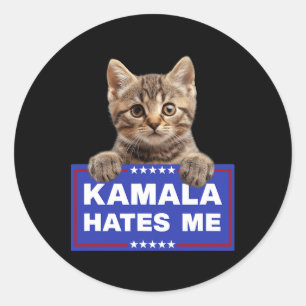 Kamala Hates Me Pro-trump 2024 Konservativer Patri Runder Aufkleber