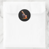 Kamala Heelse auf Orange Runder Aufkleber (Tasche)