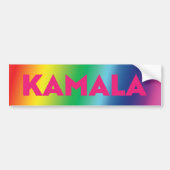 Kamala Hot-Pink-Typografie Gefälle Regenbogen Stol Autoaufkleber (Vorne)