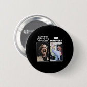 Kamala Ich Will Mit Dem Geschäftsführer Trump McDo Button (Vorne & Hinten)