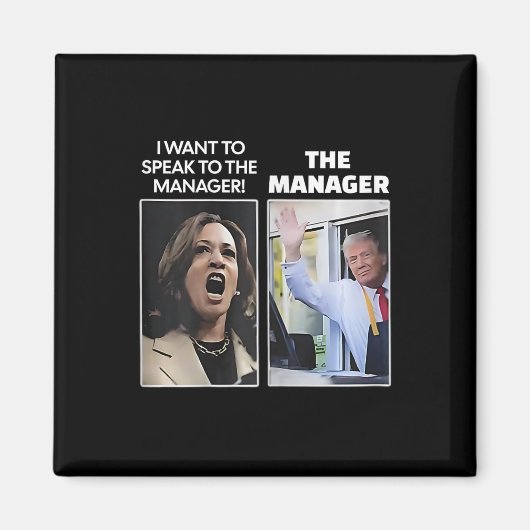 Kamala Ich Will Mit Dem Geschäftsführer Trump McDo Magnet (Vorne)