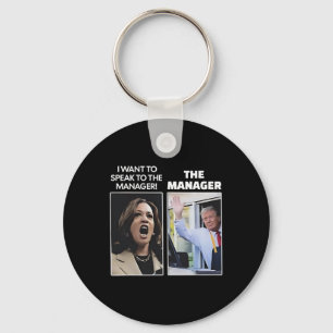 Kamala Ich Will Mit Dem Geschäftsführer Trump McDo Schlüsselanhänger