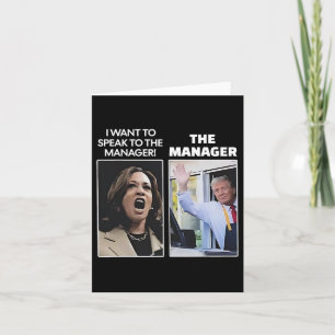 Kamala Ich Will Mit Dem Manager Trump Mcdona Sprec Karte