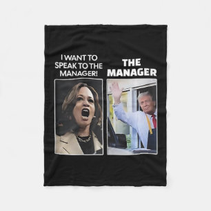 Kamala Ich Wollte, mit dem Manager Trump McDona zu Fleecedecke