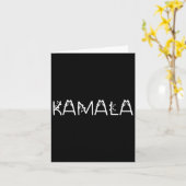 Kamala In Cat Schriftart Kamala Harris Wheimer 202 Karte (Gelbe Blume)