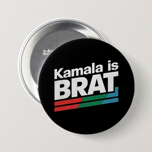 Kamala is Brat Button (Vorne & Hinten)