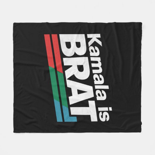 Kamala is Brat Fleecedecke (Vorderseite (Horizontal))