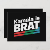 Kamala is Brat Postkarte (Vorne/Hinten)