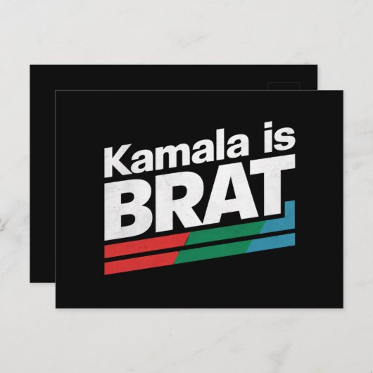 Kamala is Brat Postkarte (Vorne/Hinten)