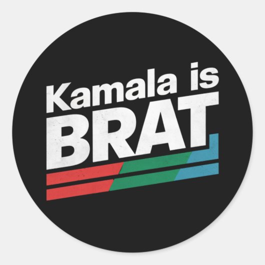 Kamala is Brat Runder Aufkleber (Vorderseite)