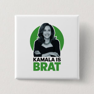 Kamala ist Brat Funny Sarcastic Button