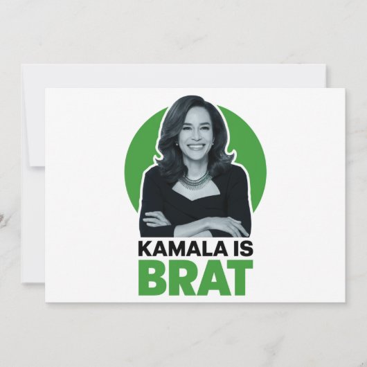 Kamala ist Brat Funny Sarcastic Einladung (Vorderseite)