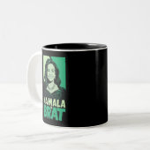 Kamala ist Brat Funny Sarcastic Zweifarbige Tasse (Vorderseite Links)