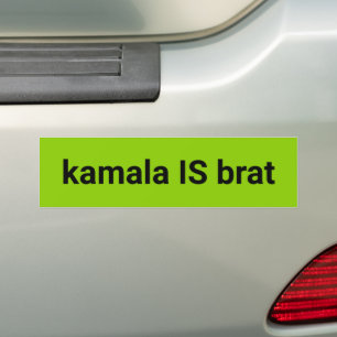 Kamala ist braunschwarz und kalk grün cool autoaufkleber