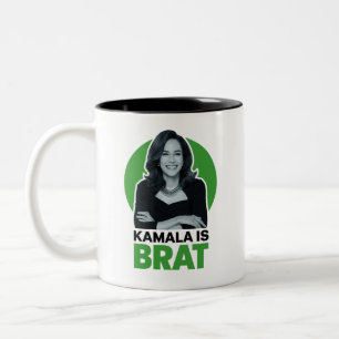 Kamala ist frech lustig sarkastisch  zweifarbige tasse