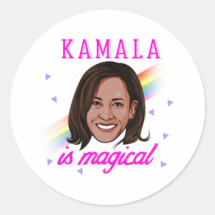 Kamala ist magisch runder aufkleber