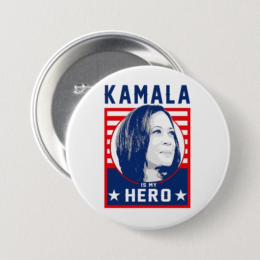 Kamala ist mein Held Button (Vorne & Hinten)