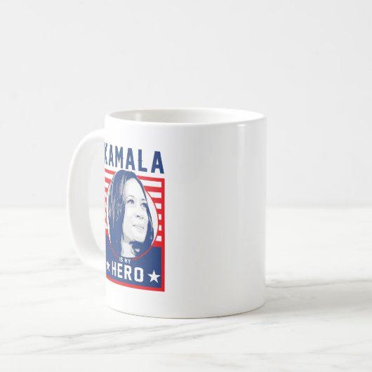 Kamala ist mein Held Kaffeetasse (Vorderseite Links)
