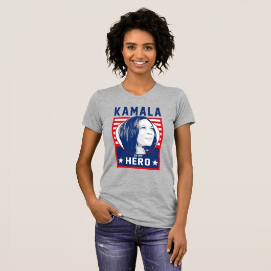 Kamala ist mein Held T-Shirt (Vorne ganz)