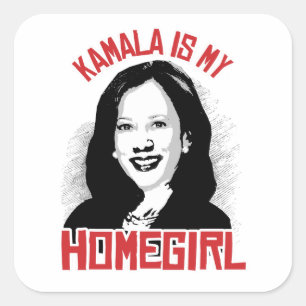 Kamala ist mein Homegirl - Quadratischer Aufkleber