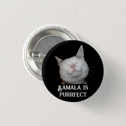Kamala ist Purrfect Button (Vorne & Hinten)