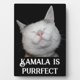 Kamala ist Purrfect Fotoplatte