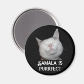 Kamala ist Purrfect Magnet (Vorderseite/Rückseite)