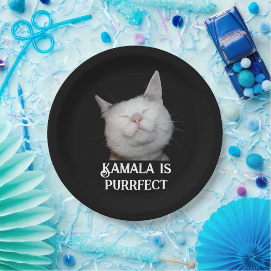 Kamala ist Purrfect Pappteller (Party)