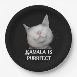 Kamala ist Purrfect Pappteller