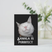 Kamala ist Purrfect Postkarte (Stehend Vorderseite)