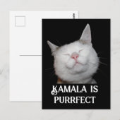 Kamala ist Purrfect Postkarte (Vorne/Hinten)